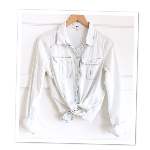 PAIGE Denim Kadie Button Down Shirt - Cape Cod, XS NWT! - Picture 3 of 7